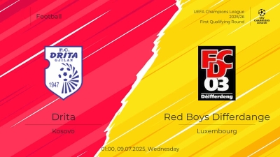 Nhận định Drita vs Differdange, 01h00 ngày 09/07 - Vòng loại C1